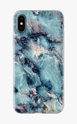 Чохол для iPhone Мармур кристалічний бірюзовий 26693 фото