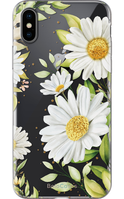 Чехол для iPhone Большие белые ромашки 32489 фото