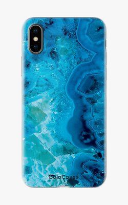 Чохол для iPhone Мармур кристалічно-синій 26799 фото