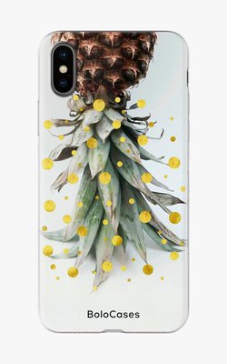 Чехол для iPhone Перевернутый ананас с золотом 25933 фото