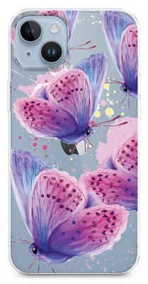 Чехол для iPhone Акварельные фиолетовые бабочки 37424 фото
