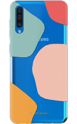 Чохол для Samsung з різнокольоровим арт дизайном на прозорим фоном 30923 фото