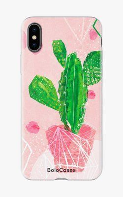 Чехол для iPhone Кактус в розовом горшке 25823 фото