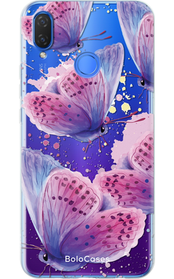 Чохол для Huawei Акварельні фіолетові метелики 32100 фото