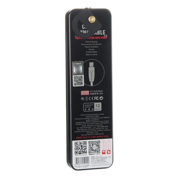USB Cable Remax (OR) Knight RC-043m microUSB Pink 1m 31329 фото