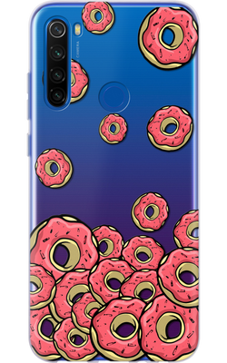 Чохол для Xiaomi з дизайном їжа Рожеві пончики 30120 фото