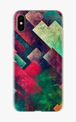 Чехол для iPhone Цветные структурные кубы 26330 фото