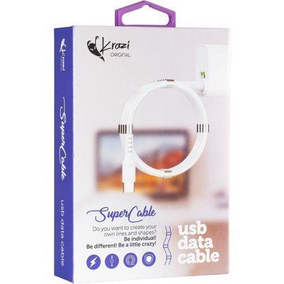 USB Cable Krazi Super KZ-UC001 Lightning/Type-C White 31245 фото