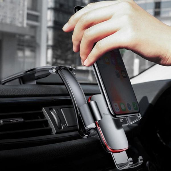 Холдер Baseus Osculum Type Gravity Car Mount (SUYL-XP01) Black 31621 фото