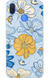 Чохол для Huawei Жовто-блакитні квіти 22450 фото 1