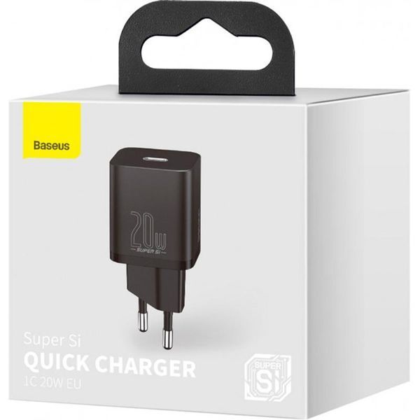 СЗУ 1Type-C Baseus Super Si 20W (CCSUP-B01) Black 31426 фото