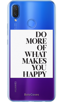 Чехол для Huawei с дизайном надписи more happy 30936 фото