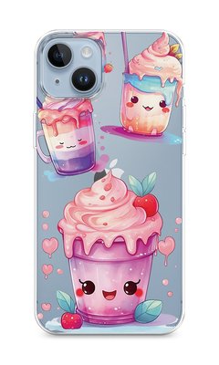Чехол для iPhone Фиолетовое улыбающееся мороженое 32115 фото