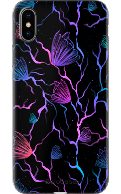 Чехол для iPhone Неоновые бабочки 31972 фото