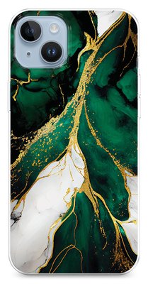 Чехол для iPhone Мрамор изумрудно-зеленый 36350 фото