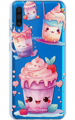 Чехол для Samsung Фиолетовое улыбающееся мороженое 29932 фото