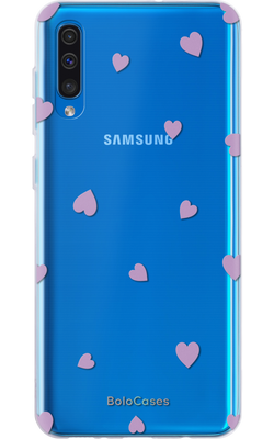 Чохол для Samsung з дизайном лавандові серця 30818 фото