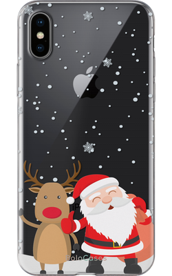 Чохол для iPhone Радісні олень та Санта 32163 фото