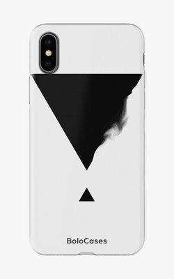 Чехол для iPhone Черные треугольники на белом фоне 26340 фото