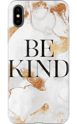 Чехол для iPhone мрамор с надписью Be Kind 29208 фото