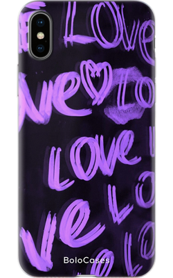 Чехол для iPhone Неоновая надпись Love 32302 фото