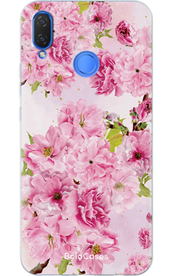 Чехол для Huawei Розовые цветы на светлом фоне 22461 фото