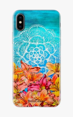 Чехол для iPhone Морская мандала с цветами 25908 фото