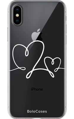 Чехол для iPhone Два белых сердца 32324 фото