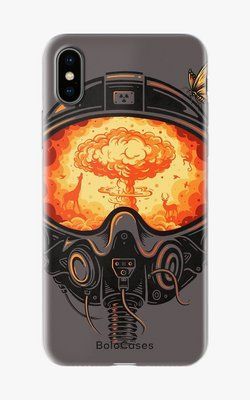 Чехол для iPhone Оранжевое отражение взрыва 26363 фото
