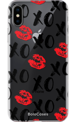 Чехол для iPhone Красные поцелуи 29215 фото