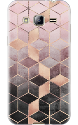 Чехол Розовые и серые кубики для Samsung 21169 фото