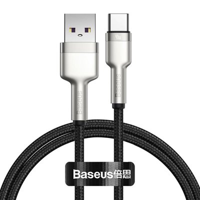 USB Cable Baseus Cafule Metal Type-C 40W (CATJK-A01) Black 1m 31311 фото