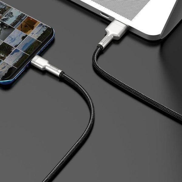 USB Cable Baseus Cafule Metal Type-C 40W (CATJK-A01) Black 1m 31311 фото