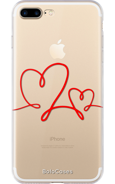 Чехол для iPhone Два красных сердца 32340 фото