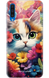 Чехол для iPhone Очаровательный котик в цветах 37429 фото 2