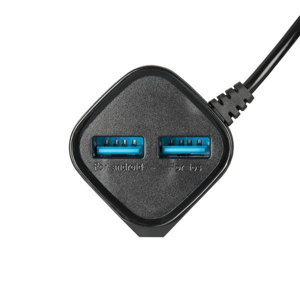 СЗУ Gelius Pro Edition Auto ID 2USB + Cable MicroUSB 2.4A Black (12 мес) 31444 фото