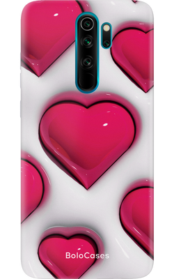 Чехол для Xiaomi Большие розовые сердца 27440 фото