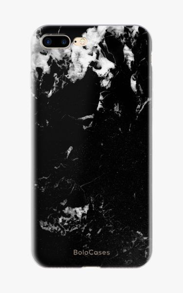 Чохол для iPhone Мармур чорний з тріщинами 26741 фото